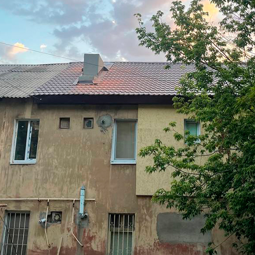 Результат кровельных работ в ДНР